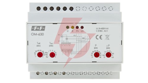 Ogranicznik poboru mocy 5-50kW 3x(50-450V) 1-240sek pomiar bezpośredni OM-630