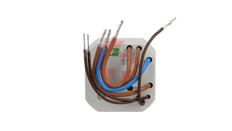 Sterownik rolet jednoprzyciskowy 1,5A AC-3 230V 0-10min (kapsułka fi55mm) STR-2