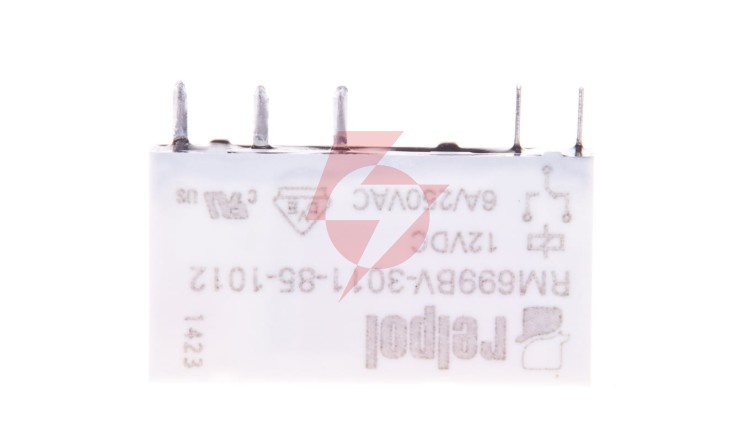 Przekaźnik miniaturowy 1P 6A 12V DC wersja pionowa PCB AgSnO2 RM699BV-3011-85-1012 2613696