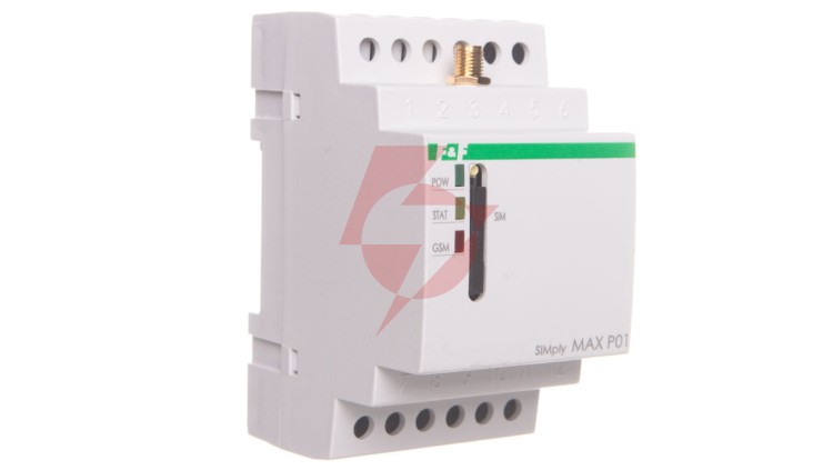 Przekaźnik zdalnego sterowania GSM (SMS) 2xwy/2xwe załącz/wyłącz/powiadomienie SIMplyMAX-P01