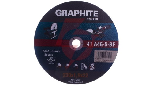 Tarcza tnąca do metalu 230 x 1.9 x 22.2 mm, 41 A46-S-BF