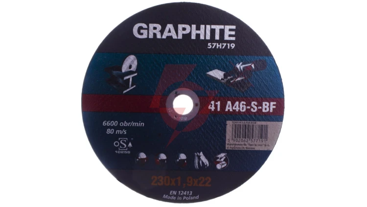 Tarcza tnąca do metalu 230 x 1.9 x 22.2 mm, 41 A46-S-BF