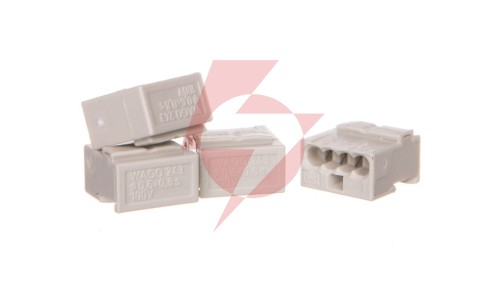 Szybkozłączka MIKRO 4x 0,6-0,8mm2 jasnoszara 243-304 /opak.100szt./