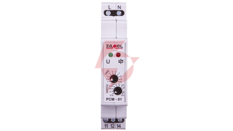 Przekaźnik czasowy 1-funkcyjny 1NO/NC 16A 0,1sek-10dni 230V AC PCM-01 EXT10000072