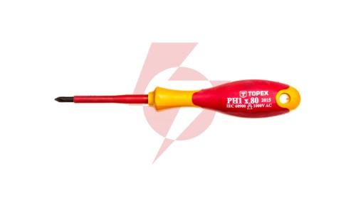 Wkrętak krzyżowy PH1 4.5 x 80 mm 1000V 39D476