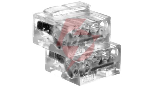 Szybkozłączka MIKRO 4x 0,6-0,8mm2 transparentna 243-144 /opak.100szt./