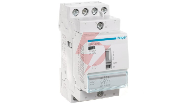 Stycznik modułowy ze sterowaniem ręcznym 25A 4Z 230V AC ERC425