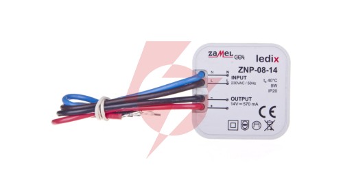 Zasilacz LED dopuszkowy 14V DC 8W ZNP-08-14 LDX10000029