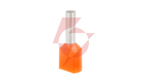 Końcówka tulejkowa izolowana HI 2X4/12 pomarańczowa E08KH-02020102201 /100szt./