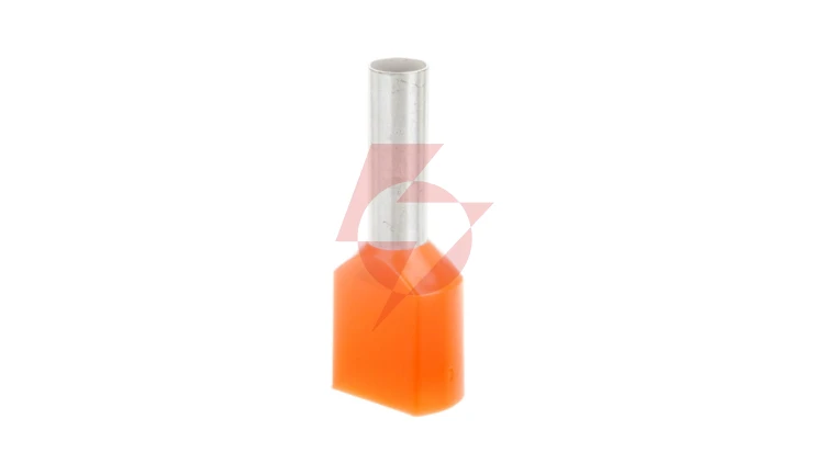 Końcówka tulejkowa izolowana HI 2X4/12 pomarańczowa E08KH-02020102201 /100szt./