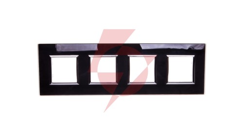 DANTE Ramka poczwórna szkło BLACK GLASS 4509184
