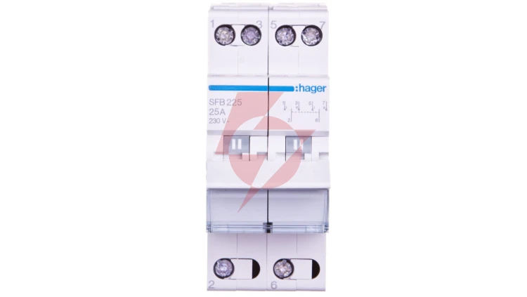 Przełącznik modułowy zasilania I-0-II (sieć-agregat) 25A 2P SFB225