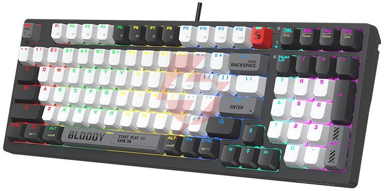 Klawiatura bezprzewodowa a4tech bloody ws98 grey wrls (blms red plus switches)