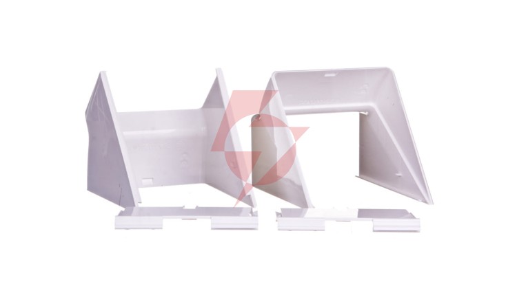 Simon Connect Kąt wewnętrzny regulowany Cabloplus PVC 90x55mm czysta biel TKA103208/9