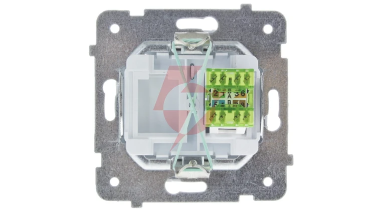 KARO Gniazdo komputerowe pojedyncze RJ45 kat.5e MMC srebrny perłowy GPK-1S/K/m/43