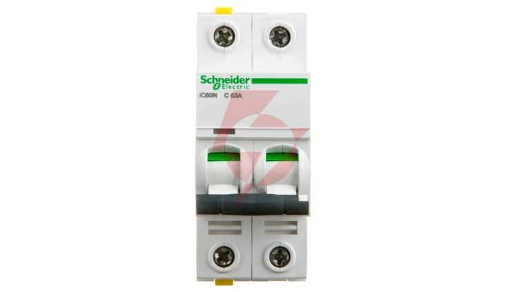 Wyłącznik nadprądowy 2P C 63A 6kA AC iC60N-C63-2 Acti9 A9F04263