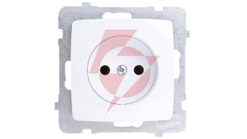 KARO Gniazdo pojedyncze b/u białe GP-1S/m/00