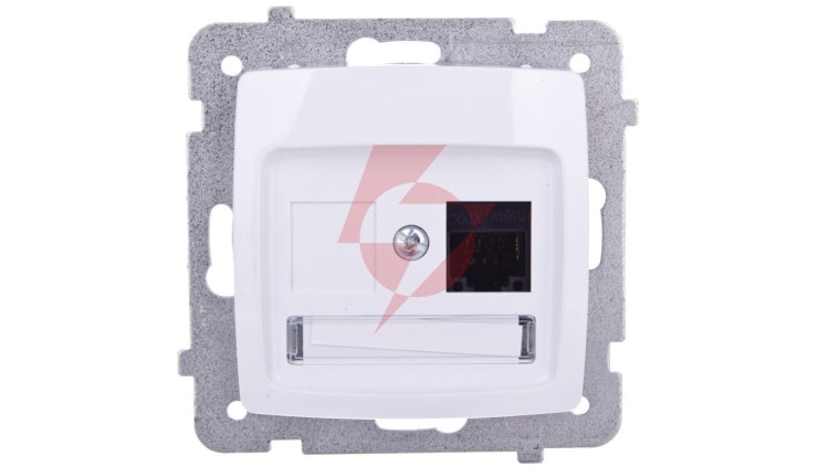 KARO Gniazdo komputerowe pojedyncze RJ45 kat.5e MMC białe GPK-1S/K/m/00