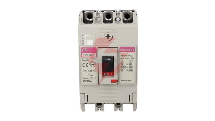 Wyłącznik kompaktowy 3P 125A 16kA /bez regulacji/ EB2S 160/3LF 004671810
