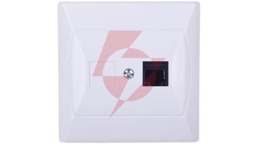 AKCENT Gniazdo komputerowe pojedyncze RJ45 kat.5e MMC białe GPK-1A/K/00