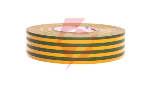 Taśma izolacyjna PVC, 128 0.15-19-25 żółto-zielona, 145796