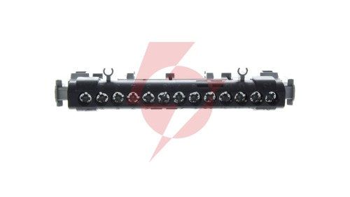 Listwa przyłączowa 13-otworów czarna IP2x C13 1x6-25+12x1,5-16mm2 004854