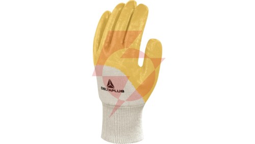Rękawice z lekkiego Nitrylu na wkładzie z dżerseju, góra wentylowana biało-żółte rozmiar 11 NI01511