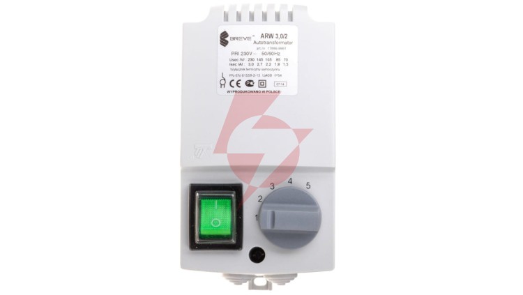 Regulator prędkości obrotowej 1-fazowy ARW 3,0/2 230V 3A IP54 17886-9991