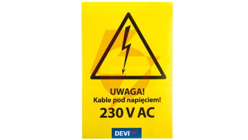 Naklejka ostrzegawcza, paczka 20szt. 19805846