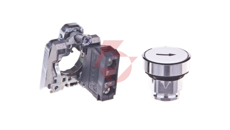 Przycisk sterowniczy 22mm biały z samopowrotem 1Z XB4BA3341