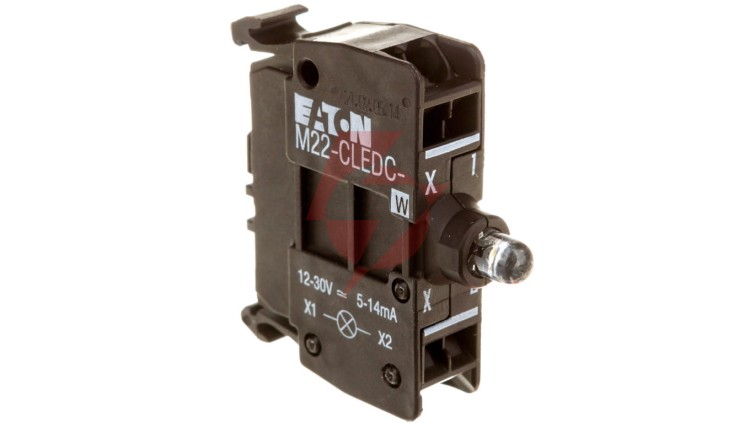 Oprawka z LED biała 18-30V AC/DC zacisk spężynowy M22-CLEDC-W 216572