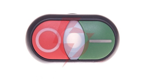 Napęd przycisku podwójny zielony/czerwony /O-I/ z podświetleniem z samopowrotem M22S-DDL-GR-X1/X0 216701