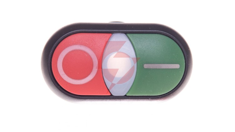Napęd przycisku podwójny zielony/czerwony /O-I/ z podświetleniem z samopowrotem M22S-DDL-GR-X1/X0 216701