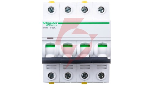 Wyłącznik nadprądowy 4P C 32A 6kA AC iC60N-C32-4 Acti9 A9F04432