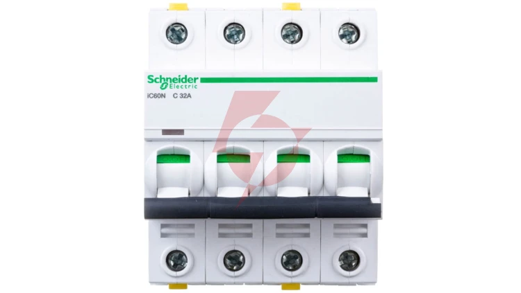 Wyłącznik nadprądowy 4P C 32A 6kA AC iC60N-C32-4 Acti9 A9F04432