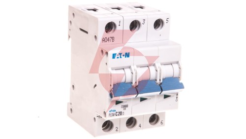 Wyłącznik nadprądowy 3P C 20A 10kA AC PLSM-C20/3-MW 242475