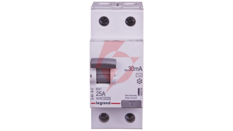 Wyłącznik różnicowoprądowy 2P 25A 0,03A typ AC P302 RX3 402024