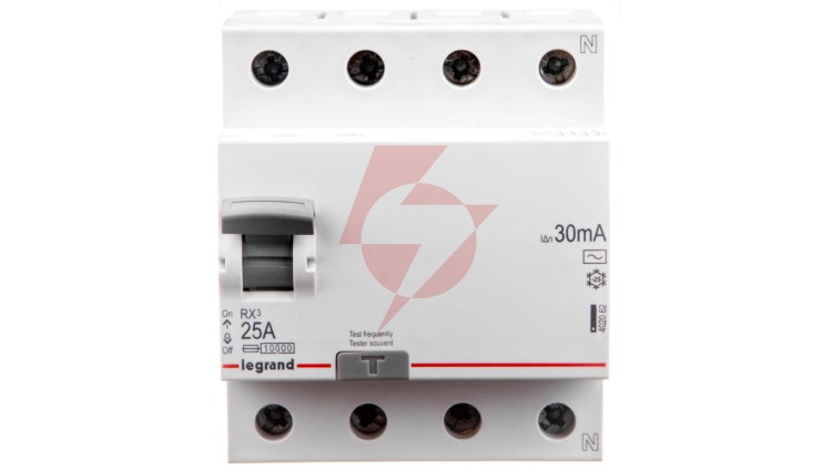 Wyłącznik różnicowoprądowy 4P 25A 0,03A typ AC P304 RX3 402062