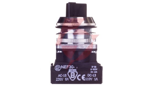 Przełącznik 2 położeniowy pokrętło 30mm czarny 2Z bez samopowrotu W0-NEF30-TPA 2X S