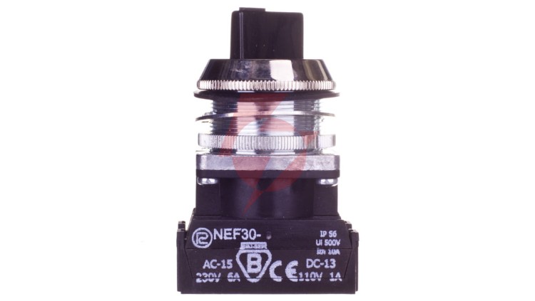 Przełącznik 2 położeniowy pokrętło 30mm czarny 2Z bez samopowrotu W0-NEF30-TPA 2X S
