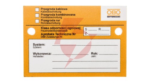 Tabliczka identyfikacyjna KS-S 7205425