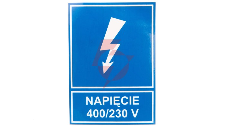 Tabliczka /znak informacyjny/ TZI 74X105S N.400/230V E04TZ-01041121100 /10szt./