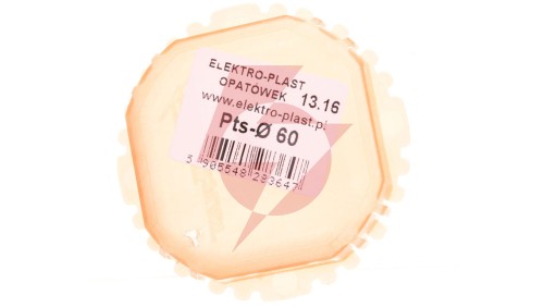 Pokrywa sygnalizacyjna fi 60mm okrągła pomarańczowa PTs 60 13.16 /50szt./