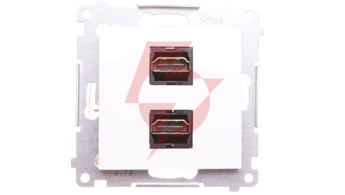 Simon 54 Gniazdo podwójne HDMI białe DGHDMI2.01/11