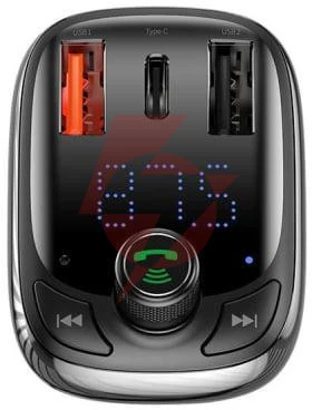 Transmiter bluetooth ładowarka samochodowa baseus s-13 overseas 5 a 2x usb-a 1x usb-c bt 5.0