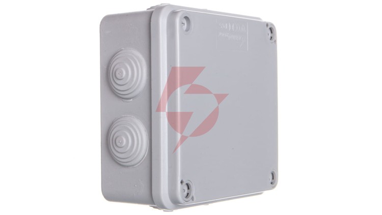 Puszka hermetyczna natynkowa 108x108x56mm IP44 szara PH-1A.3 28.13