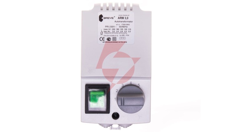 Regulator prędkości obrotowej 1-fazowy ARW 3,0/1 230V 3A IP54 17886-9965