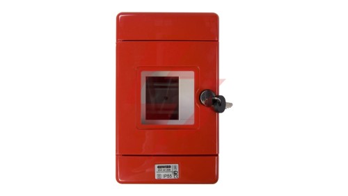 Szafka do wyłącznika p.poż. 1x4 moduły natynkowa czerwona 42 RV GW42206