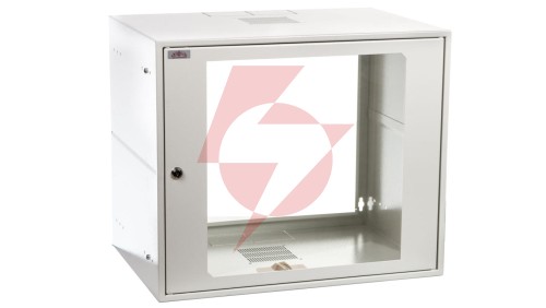 Szafa wisząca SIMPLE 19 12Ux555x400 mm IP 30, ściany boczne pełne, drzwi pełne SZWS-19-9U-40-DS 19-8012SZWS-19-9U-40-DS