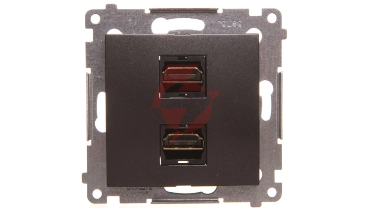 Simon 54 Gniazdo podwójne HDMI antracyt DGHDMI2.01/48